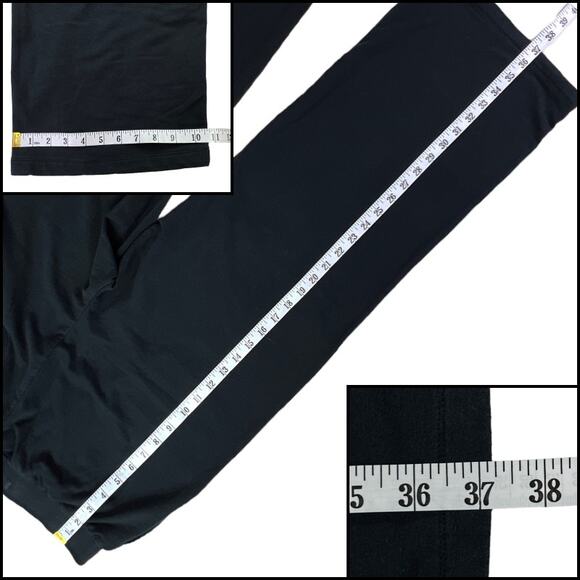 Sag Harbor Ladies Stretch High Waisted Relaxed Fit Wide Leg Pants Large Black - Picture 12 of 12